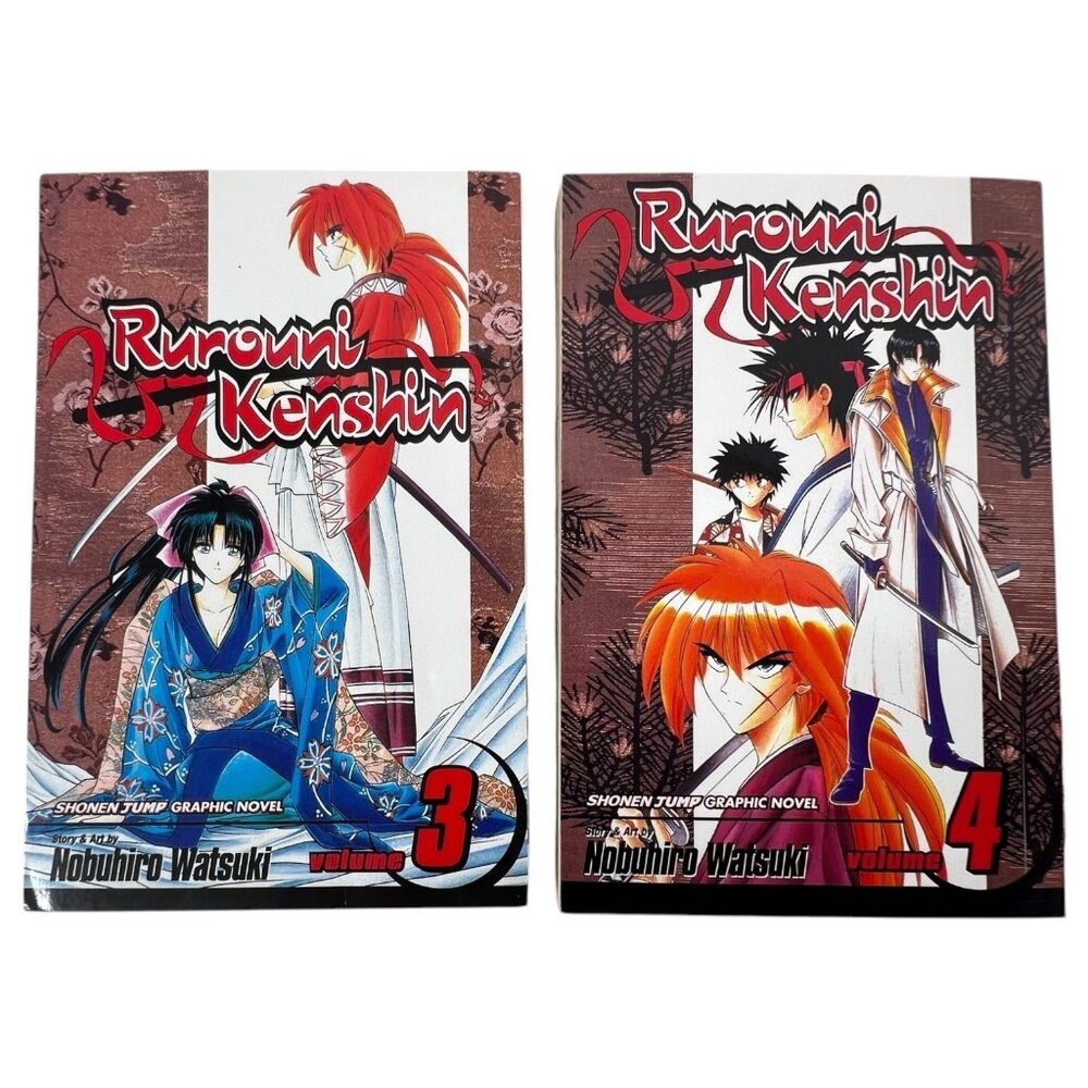 Rurouni Kenshin Volumes 3 & 4 Manga By Nobuhiro Watsuki Shonen Jump Graphic Nove